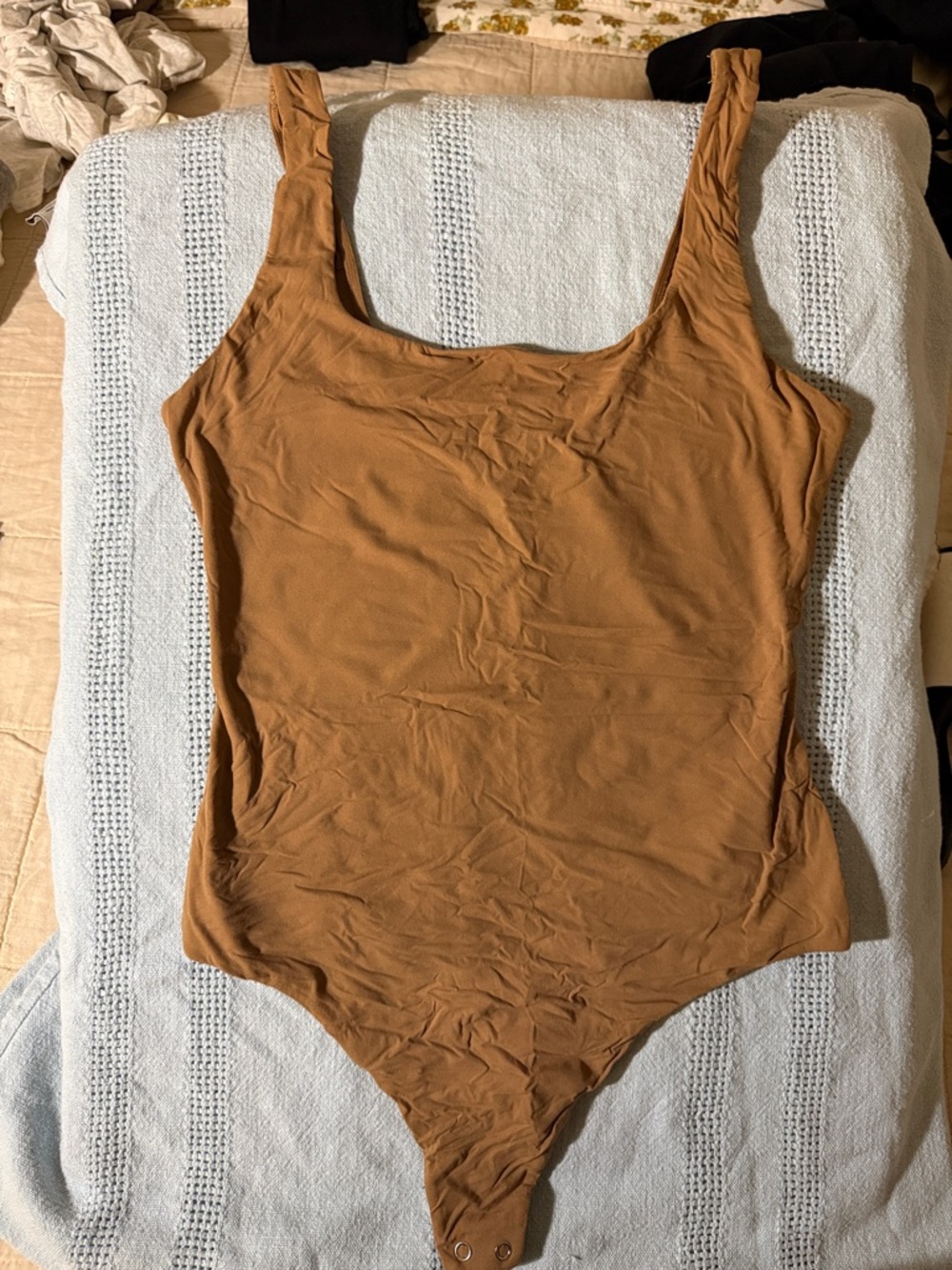 Auden Brown Scoop Neck Bodysuit
